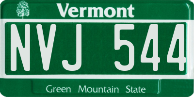 VT license plate NVJ544