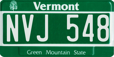 VT license plate NVJ548