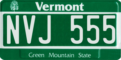 VT license plate NVJ555