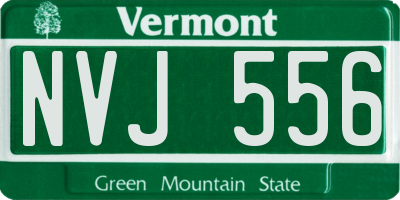 VT license plate NVJ556