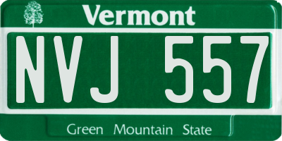 VT license plate NVJ557