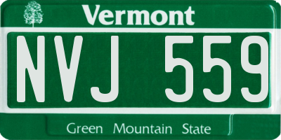 VT license plate NVJ559