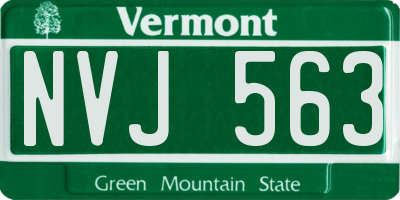 VT license plate NVJ563