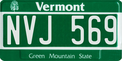 VT license plate NVJ569
