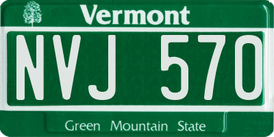 VT license plate NVJ570