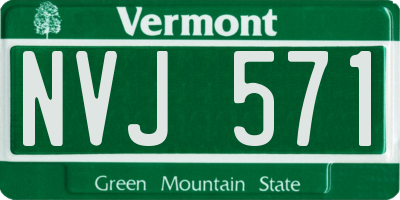 VT license plate NVJ571