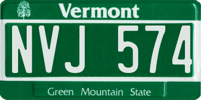 VT license plate NVJ574
