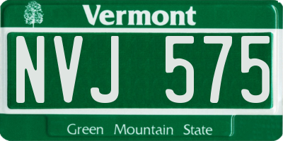 VT license plate NVJ575
