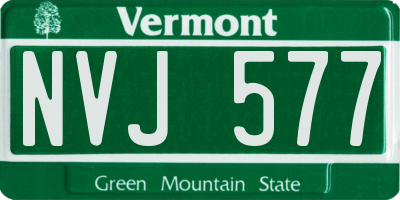 VT license plate NVJ577
