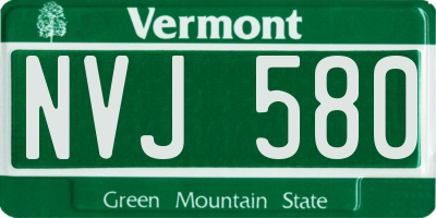 VT license plate NVJ580