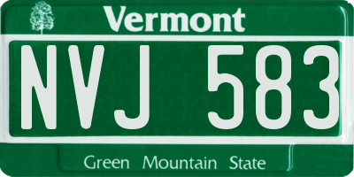 VT license plate NVJ583