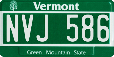 VT license plate NVJ586