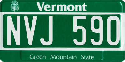 VT license plate NVJ590