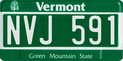 VT license plate NVJ591