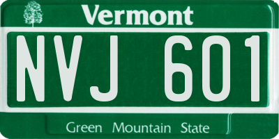 VT license plate NVJ601