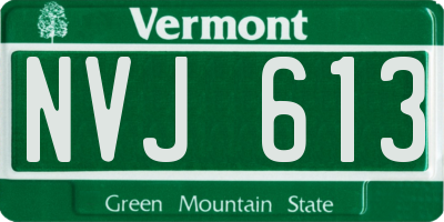 VT license plate NVJ613