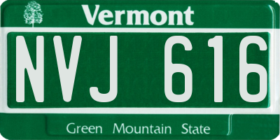 VT license plate NVJ616
