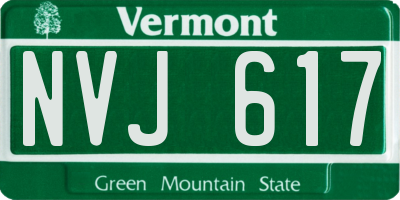 VT license plate NVJ617