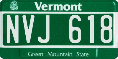 VT license plate NVJ618