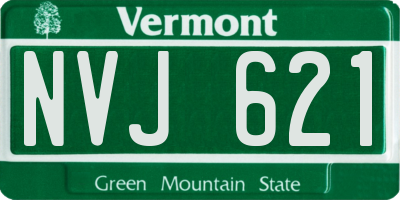 VT license plate NVJ621