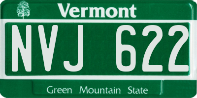 VT license plate NVJ622