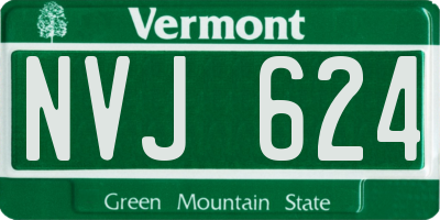 VT license plate NVJ624