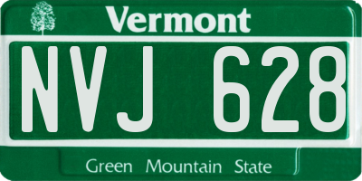 VT license plate NVJ628