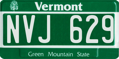 VT license plate NVJ629