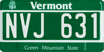 VT license plate NVJ631