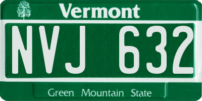 VT license plate NVJ632