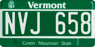 VT license plate NVJ658