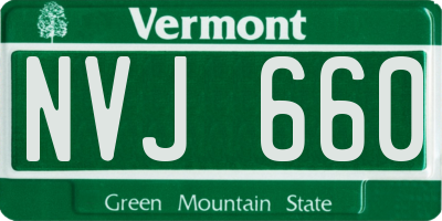VT license plate NVJ660