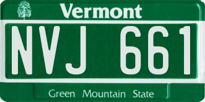 VT license plate NVJ661