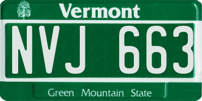VT license plate NVJ663