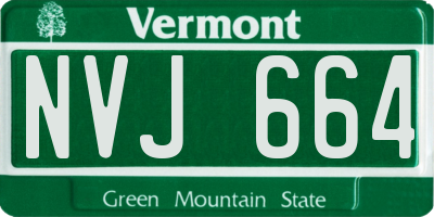 VT license plate NVJ664