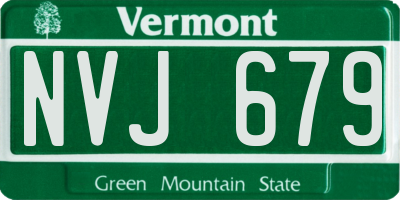 VT license plate NVJ679