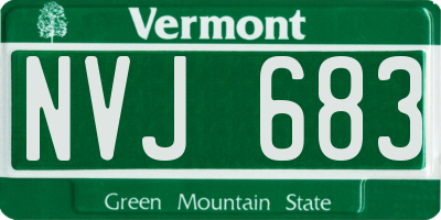 VT license plate NVJ683
