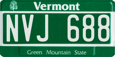 VT license plate NVJ688