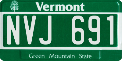 VT license plate NVJ691
