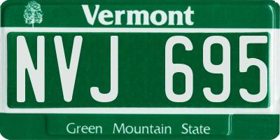 VT license plate NVJ695
