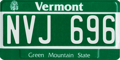 VT license plate NVJ696