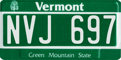 VT license plate NVJ697