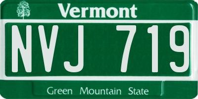 VT license plate NVJ719