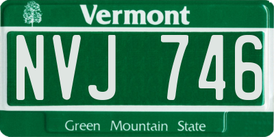 VT license plate NVJ746