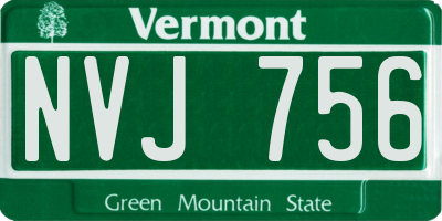 VT license plate NVJ756