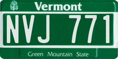 VT license plate NVJ771