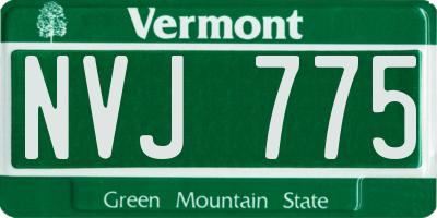 VT license plate NVJ775