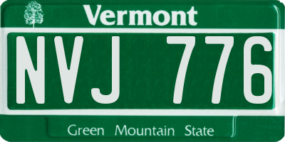 VT license plate NVJ776