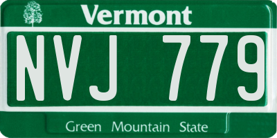 VT license plate NVJ779