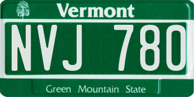 VT license plate NVJ780